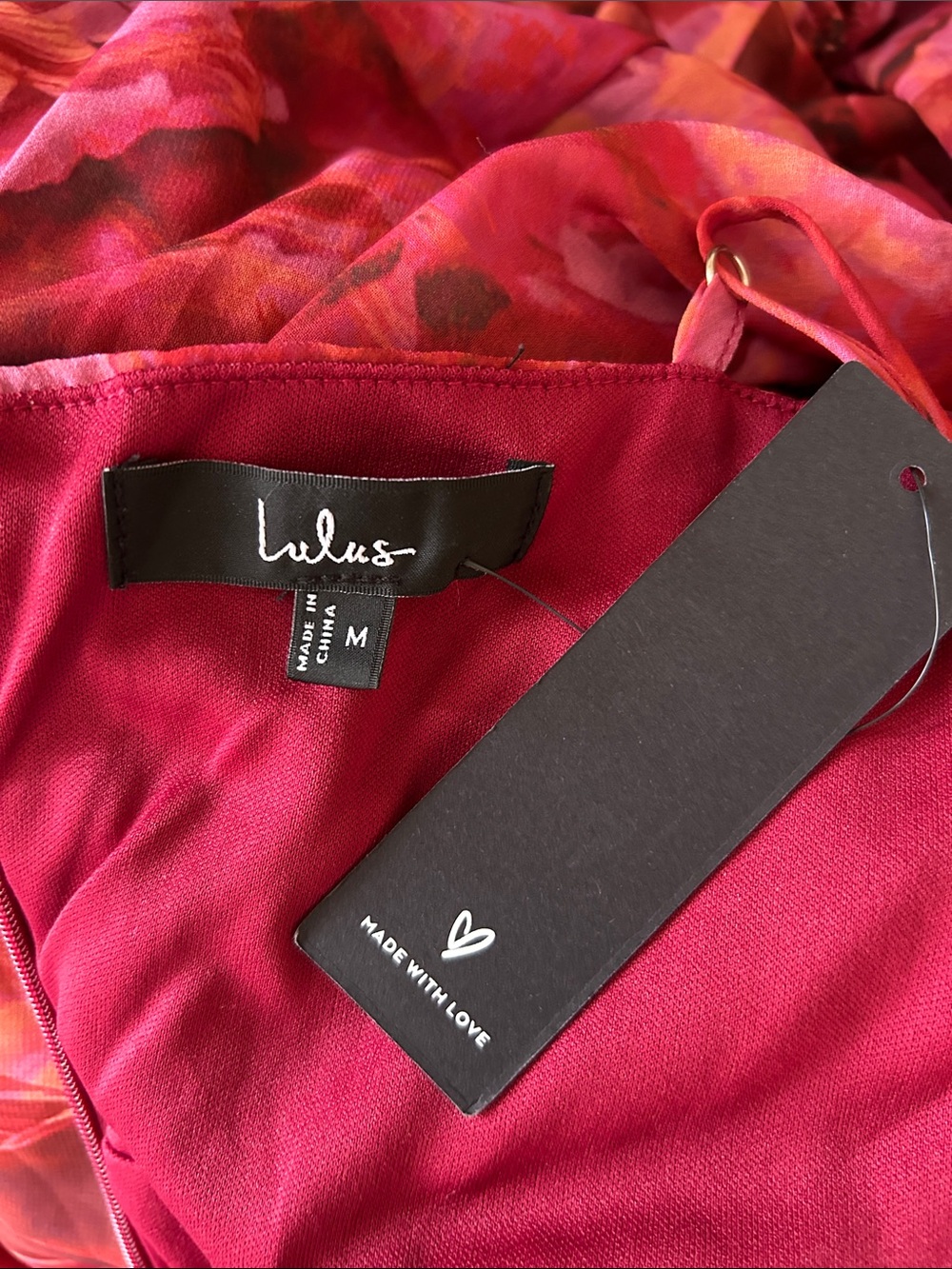 Lulus Beautiful Soul Floral Maxi Dress in Magenta and Pink size M - Picture 13 of 13